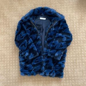 Stell/McCartney Faux Leopard Print Fur Coat